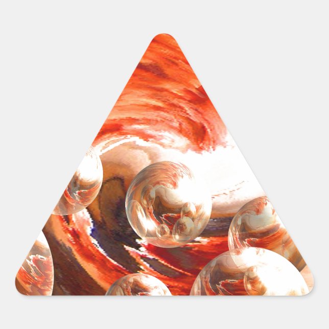 Sticker Triangulaire Abstrait contemporain (Devant)