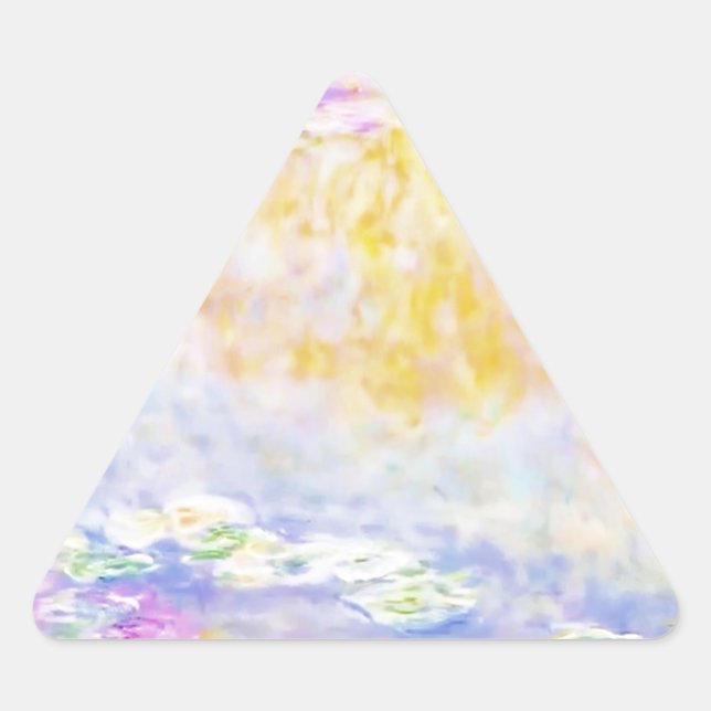 Sticker Triangulaire abstrait, nénuphars de Monet 7 (Devant)