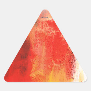 Sticker Triangulaire Abstrait rouge créatif