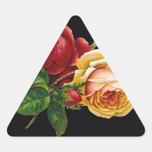 Sticker Triangulaire Accessoires d'impression rose - noir, rouge, art v