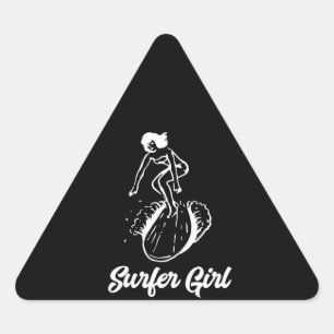 Sticker Triangulaire Adulte de Sulfing  Fille Glacière de surf