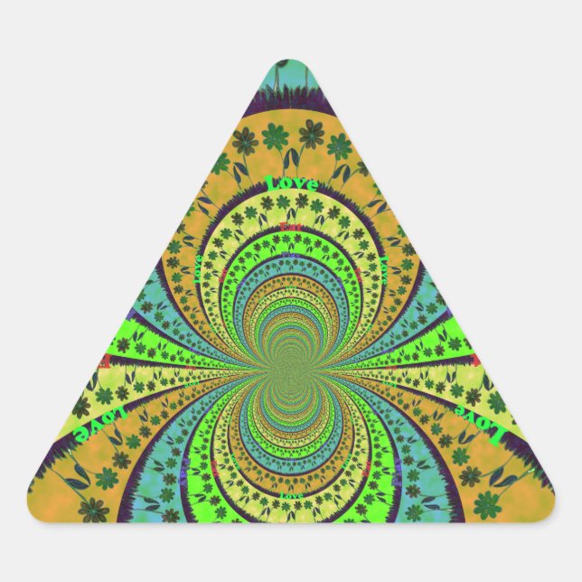 Sticker Triangulaire Africain traditionnel Hakuna Matata Couleurs.png (Devant)
