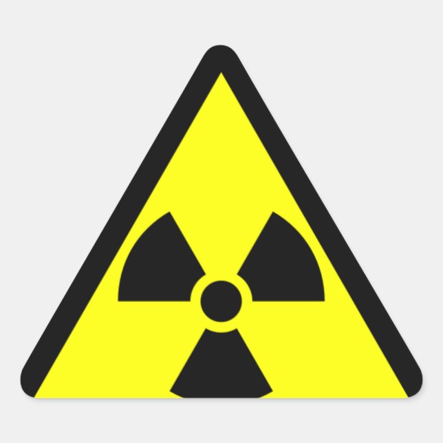 Sticker Triangulaire alerte de radiation (Devant)