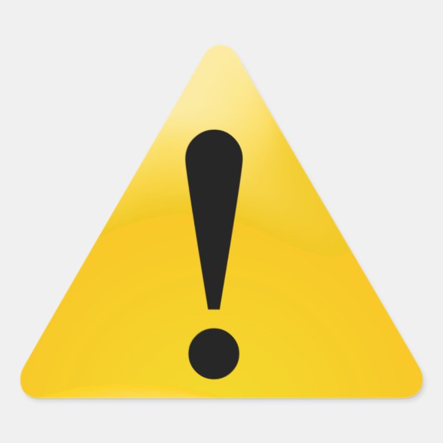 Sticker Triangulaire Alerte jaune (Devant)