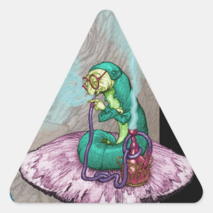 Sticker Triangulaire Alice au pays des merveilles - Caterpillar