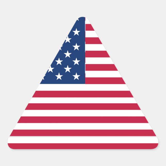 Sticker Triangulaire American USA Flag Pride Design-76353 (Devant)