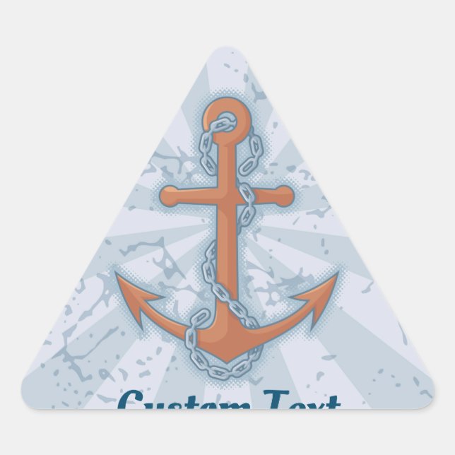 Sticker Triangulaire Ancre avec chaîne (Devant)