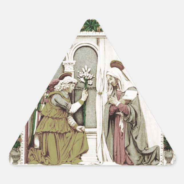 Sticker Triangulaire Angel Gabriel L'Annonciation (Devant)