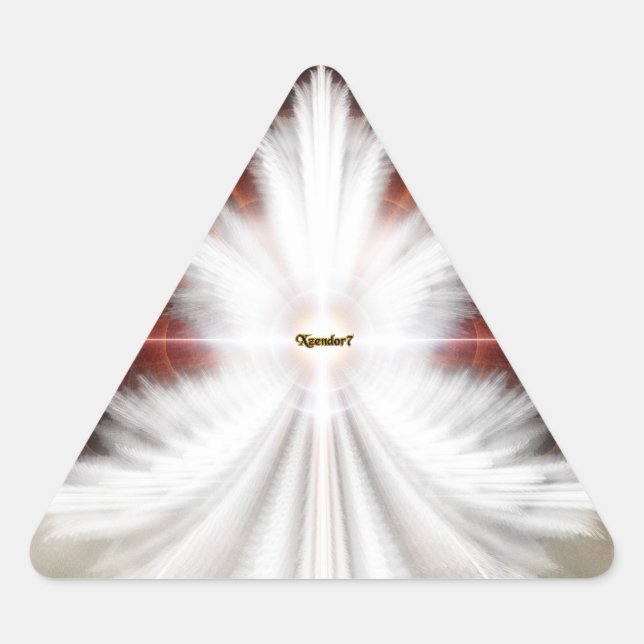 Sticker Triangulaire Angel Wings Snowflake Fractal (Devant)