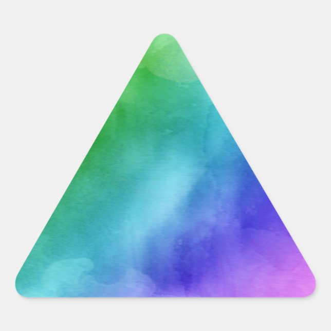 Sticker Triangulaire Aquarelles Rainbow (Devant)