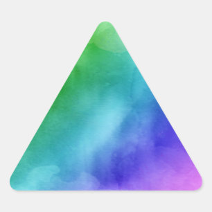 Sticker Triangulaire Aquarelles Rainbow