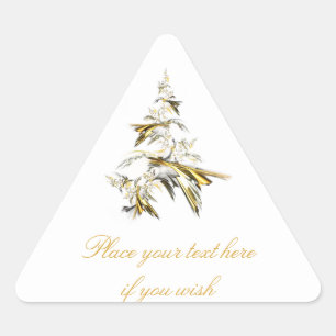 Sticker Triangulaire Arbre de Noël blanc 001