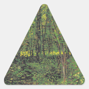 Sticker Triangulaire Arbres et sous-bois par Van Gogh