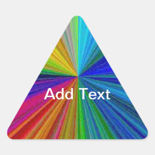 Sticker Triangulaire Arc arc-en-ciel circulaire