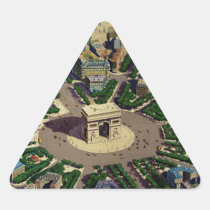 Sticker Triangulaire Arc vintage de Triomphe Paris