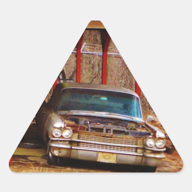 Sticker Triangulaire Argent 1963 Sadan Deville (Devant)