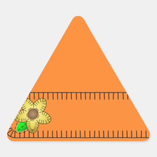 Sticker Triangulaire Arrière-plan de la fleur jauneSticker triangle