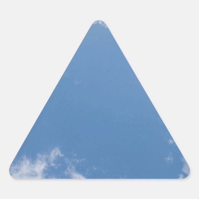 Sticker Triangulaire Arrière-plan du ciel bleu nuageuxSticker triangle (Devant)