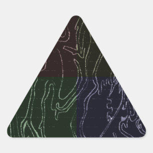 Sticker Triangulaire Art Abstrait