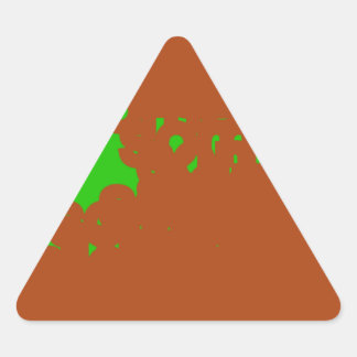 Sticker Triangulaire art abstrait marron et vert