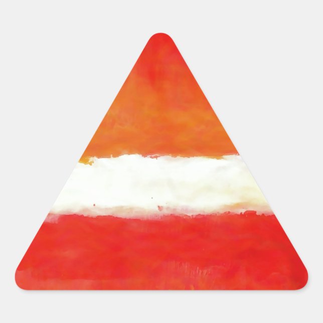 Sticker Triangulaire Art Abstrait moderne - Style Rothko (Devant)