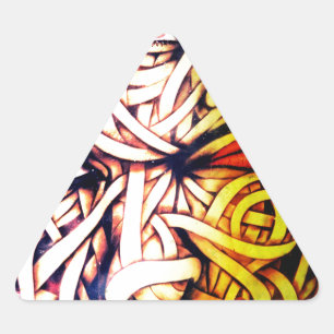 Sticker Triangulaire Art de rue visage