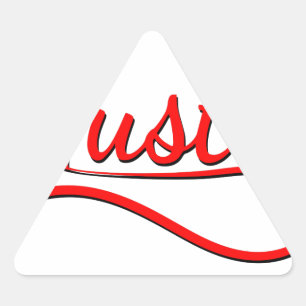 Sticker Triangulaire Art de typographie Hustle