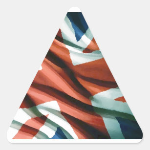 Sticker Triangulaire Art pop du drapeau britannique