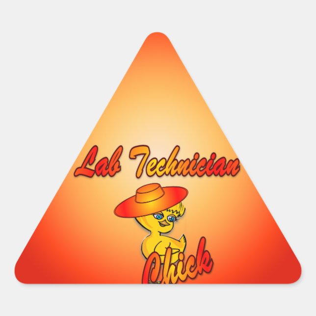 Sticker Triangulaire Atelier Technicien Chick #4 (Devant)