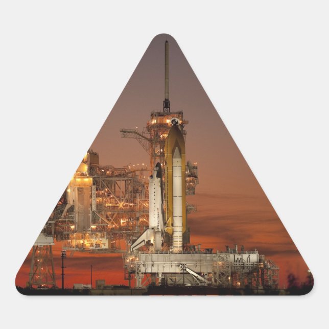 Sticker Triangulaire Atlantis Space Shuttle lancement NASA (Devant)