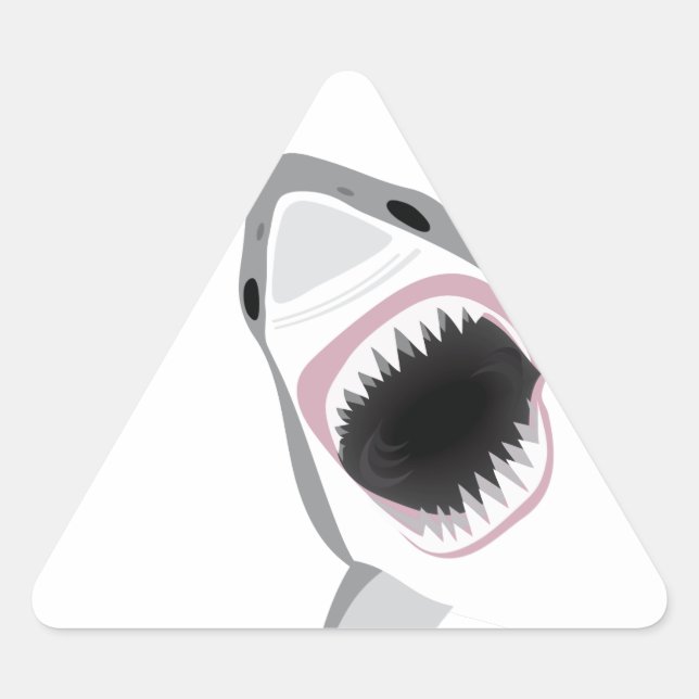 Sticker Triangulaire Attaque de requins (Devant)
