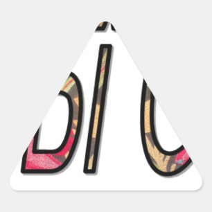 Sticker Triangulaire Aucun texte Bigiji