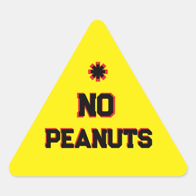 STICKER TRIANGULAIRE AUCUNE PÉANUTE (Devant)