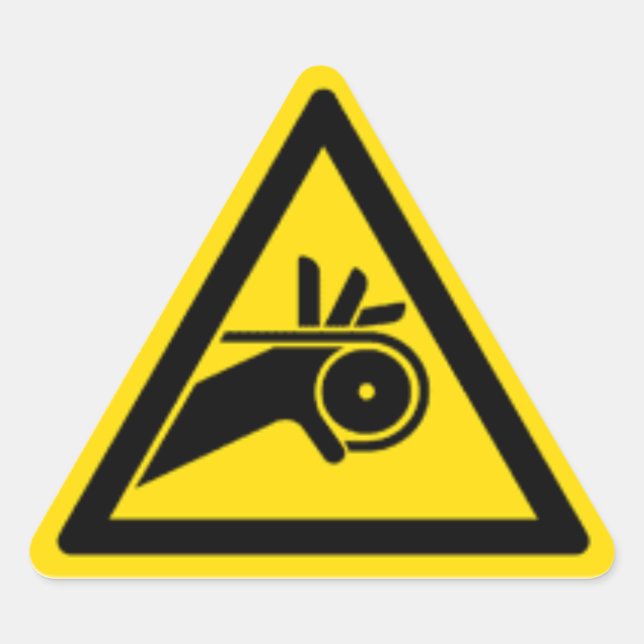 Sticker Triangulaire Avertissement de la ceinture/chaîne (Devant)