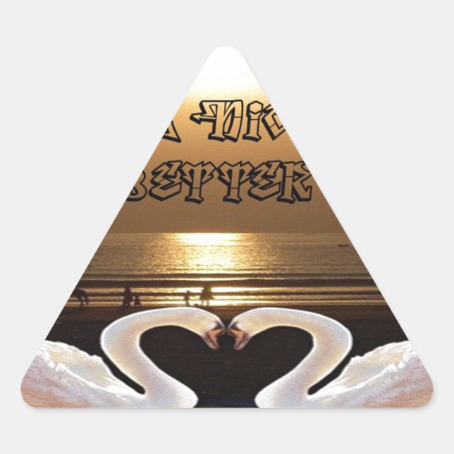 Sticker Triangulaire Avoir une belle journée et une meilleure citation  (Devant)