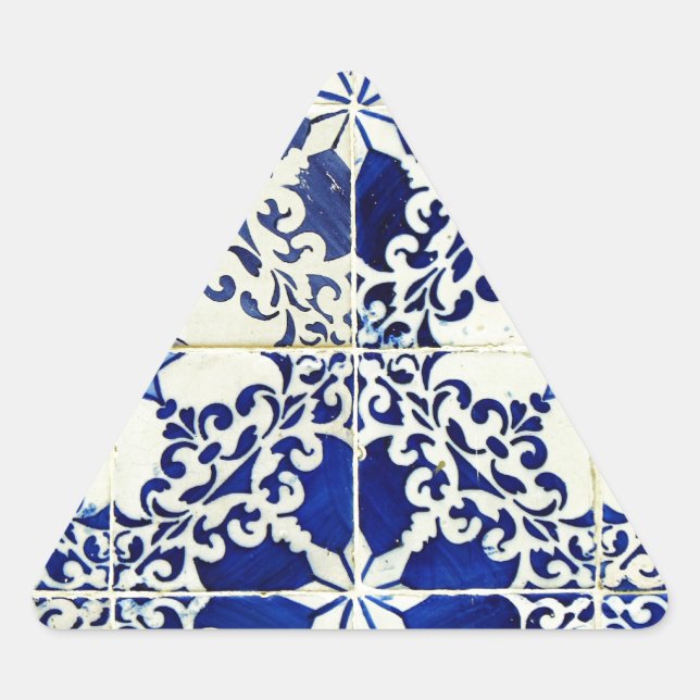 Sticker Triangulaire Azulejos, Portuguese Tiles (Devant)