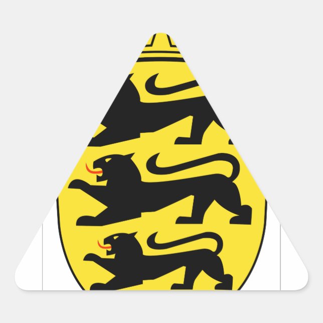Sticker Triangulaire Bade-Wurtemberg (Allemagne) Armoiries (Devant)