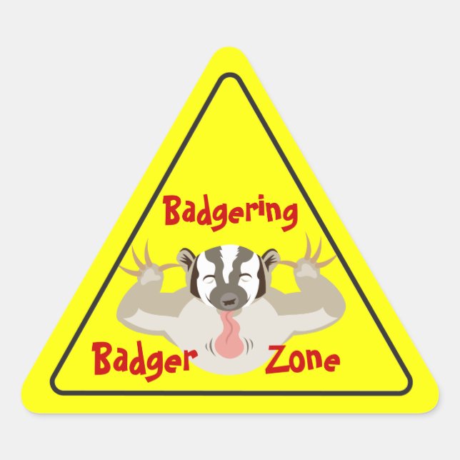 Sticker Triangulaire Badgering Badger Zone (Devant)
