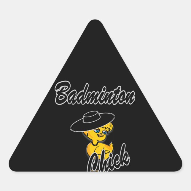 Sticker Triangulaire Badminton Chick #4 (Devant)