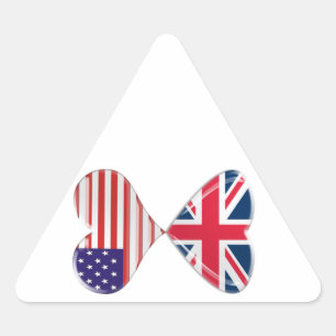 Sticker Triangulaire Baisers des Etats-Unis et de l'art BRITANNIQUE de