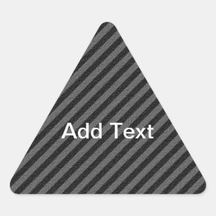 Sticker Triangulaire Bandes diagonales minces en noir et gris