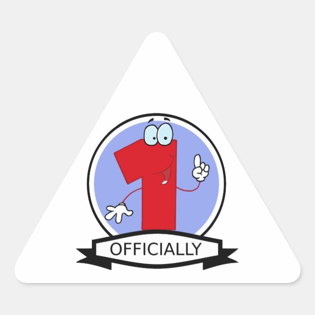 Sticker Triangulaire Bannière d'anniversaire officielle 1 (Devant)