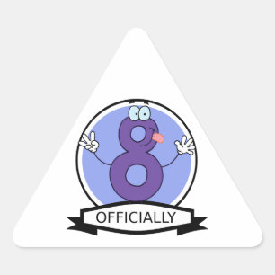 Sticker Triangulaire Bannière officielle de 8 Anniversaires