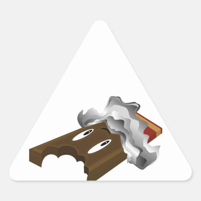 Sticker Triangulaire Barre de chocolat - Bite (Devant)