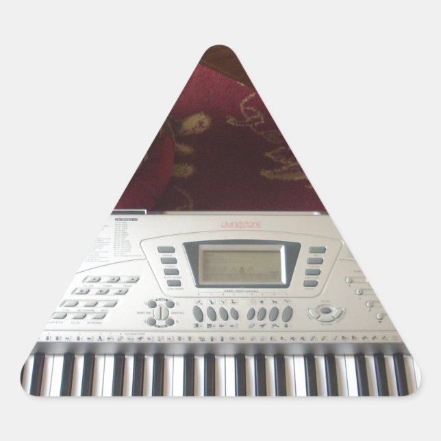 Sticker Triangulaire Beau Coin Créatif : Tapisserie musicale (Devant)