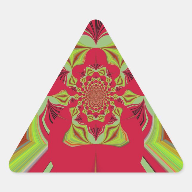 Sticker Triangulaire Beau Extraordinaire Africain rouge Motif Motif (Devant)