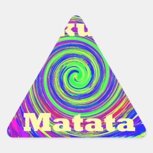 Sticker Triangulaire Beau Extraordinaire coloré Vecteur de tourbillon g