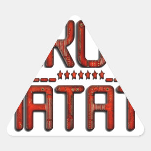 Sticker Triangulaire Beau Extraordinaire Embossé Rouge Hakuna Matata Te