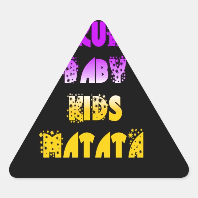 Sticker Triangulaire Beau Hakuna Matata Art Print (Devant)