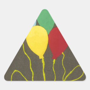 Sticker Triangulaire Beau Joyeux Anniversaire : Restez Heureux Aussi